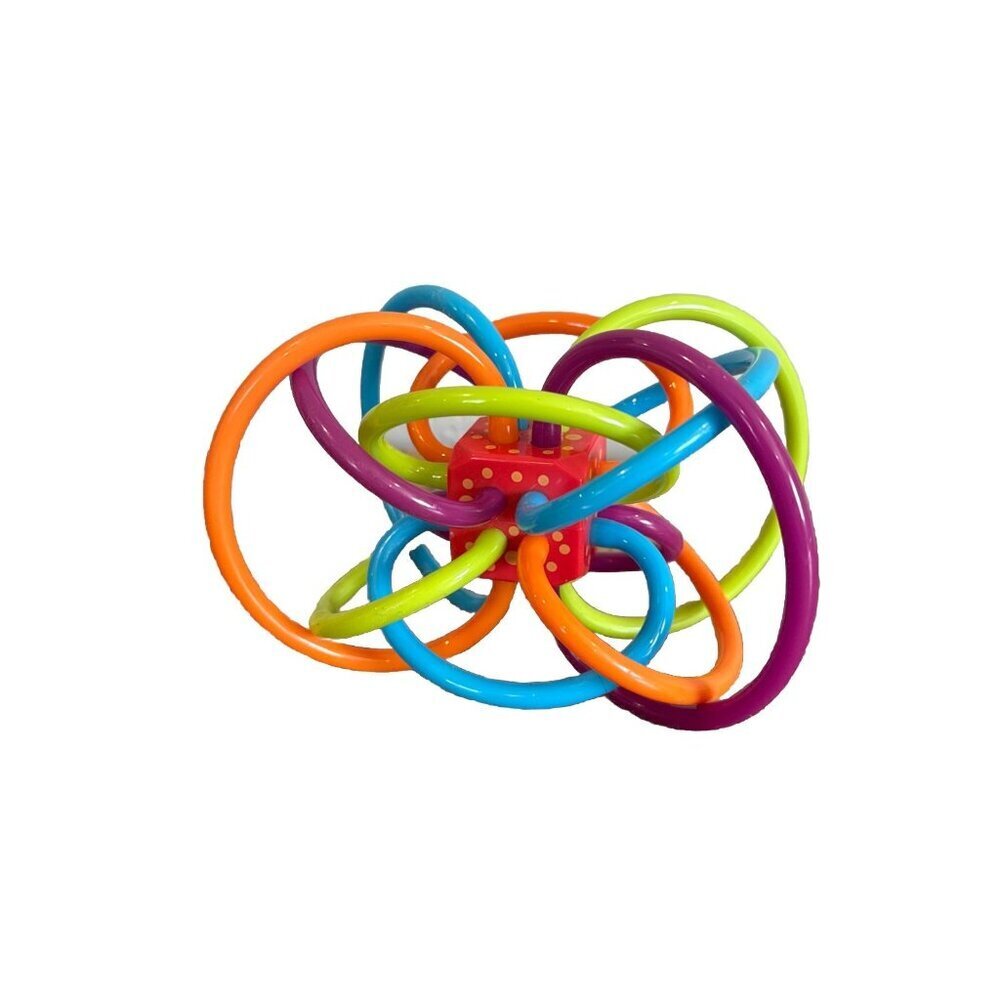 Manhattan Toy Winkel Rattle & Sensory Teether Toy Rainbow Easy Grasp